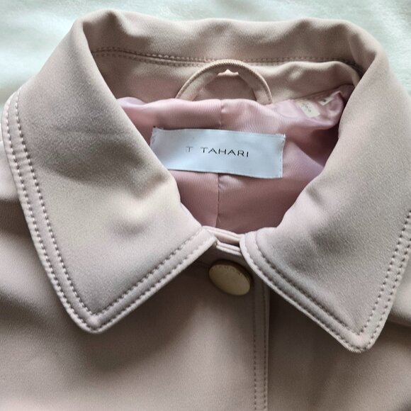 T Tahari Sophie Single-Breasted Coat - Rose Quartz Pink - Picture 6 of 16